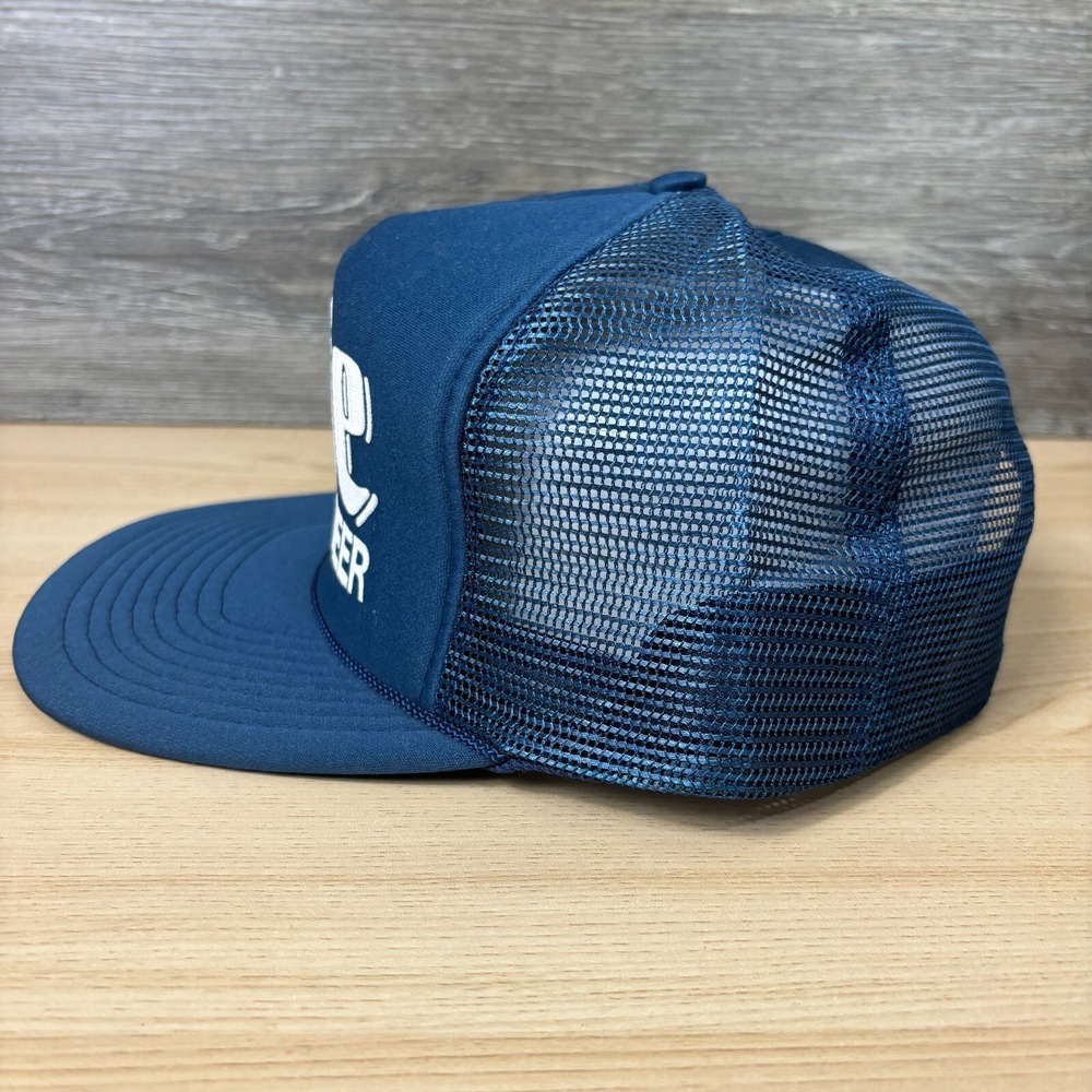 Vintage Miller Lite Hat Cap Snapback Blue Navy Trucker Beer Brewing 90s - Picture 4 of 10
